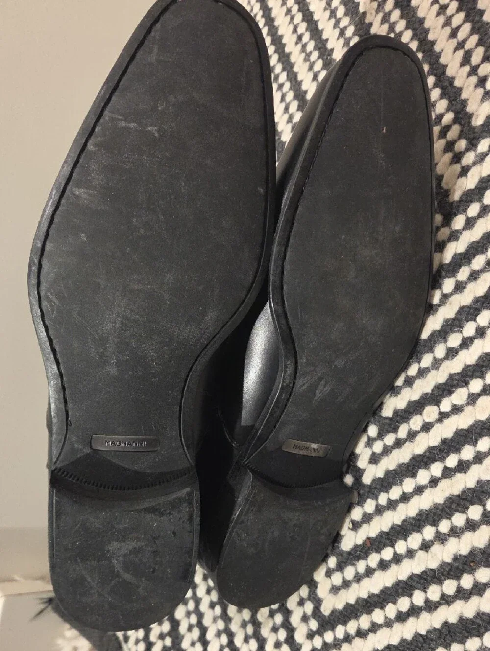 Magnanni Mens Black Leather Boots